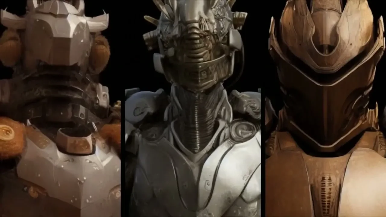 AI-generated armoured character concepts