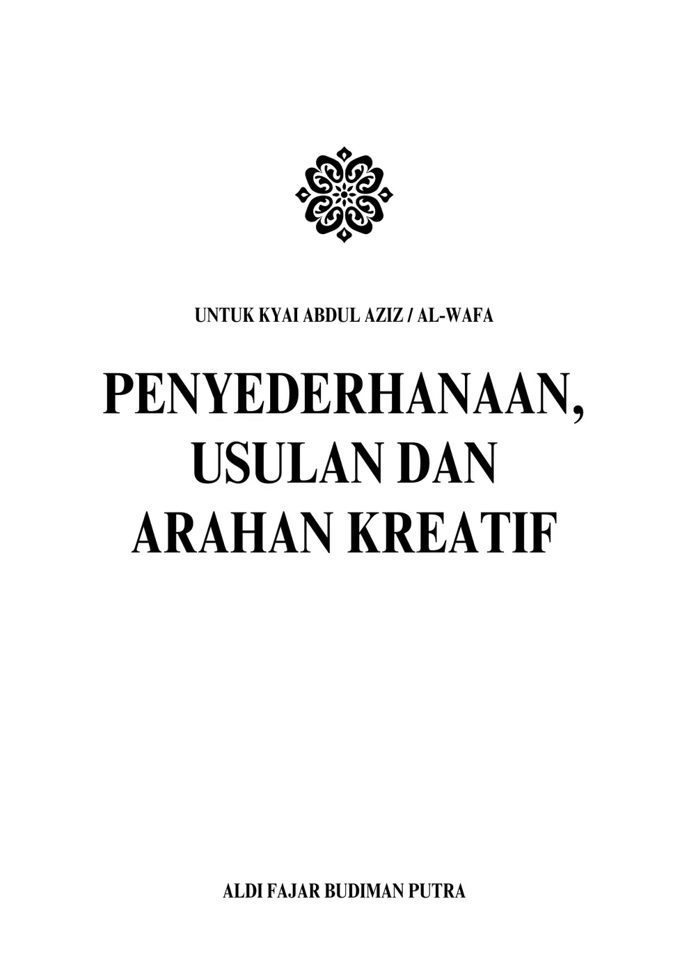 Al-Wafa proposal cover page