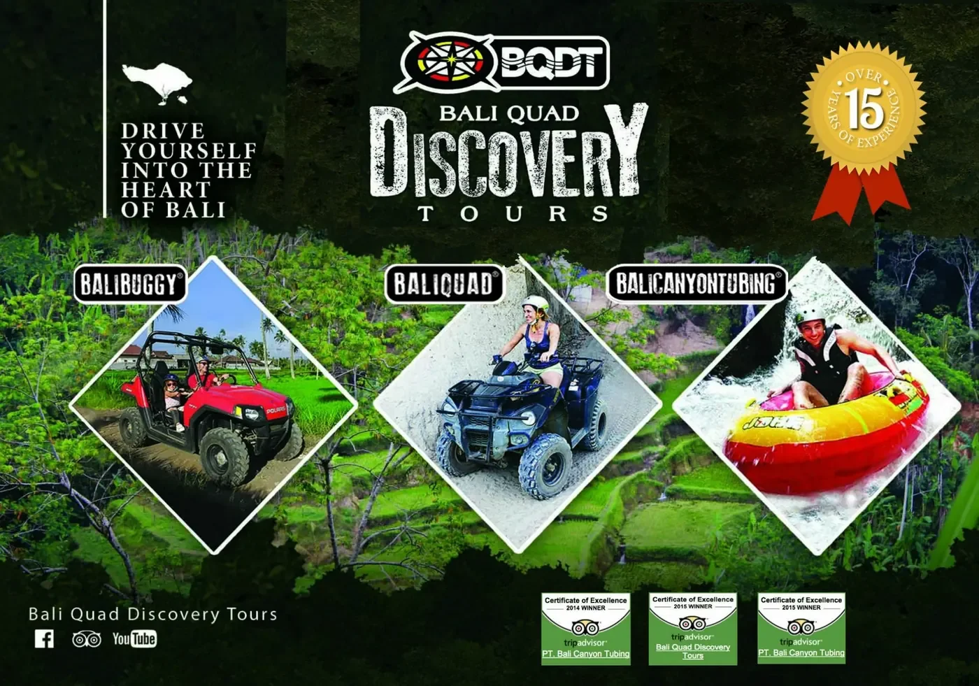 Bali Quad Discovery Tours poster: Drive yourself into the heart of Bali