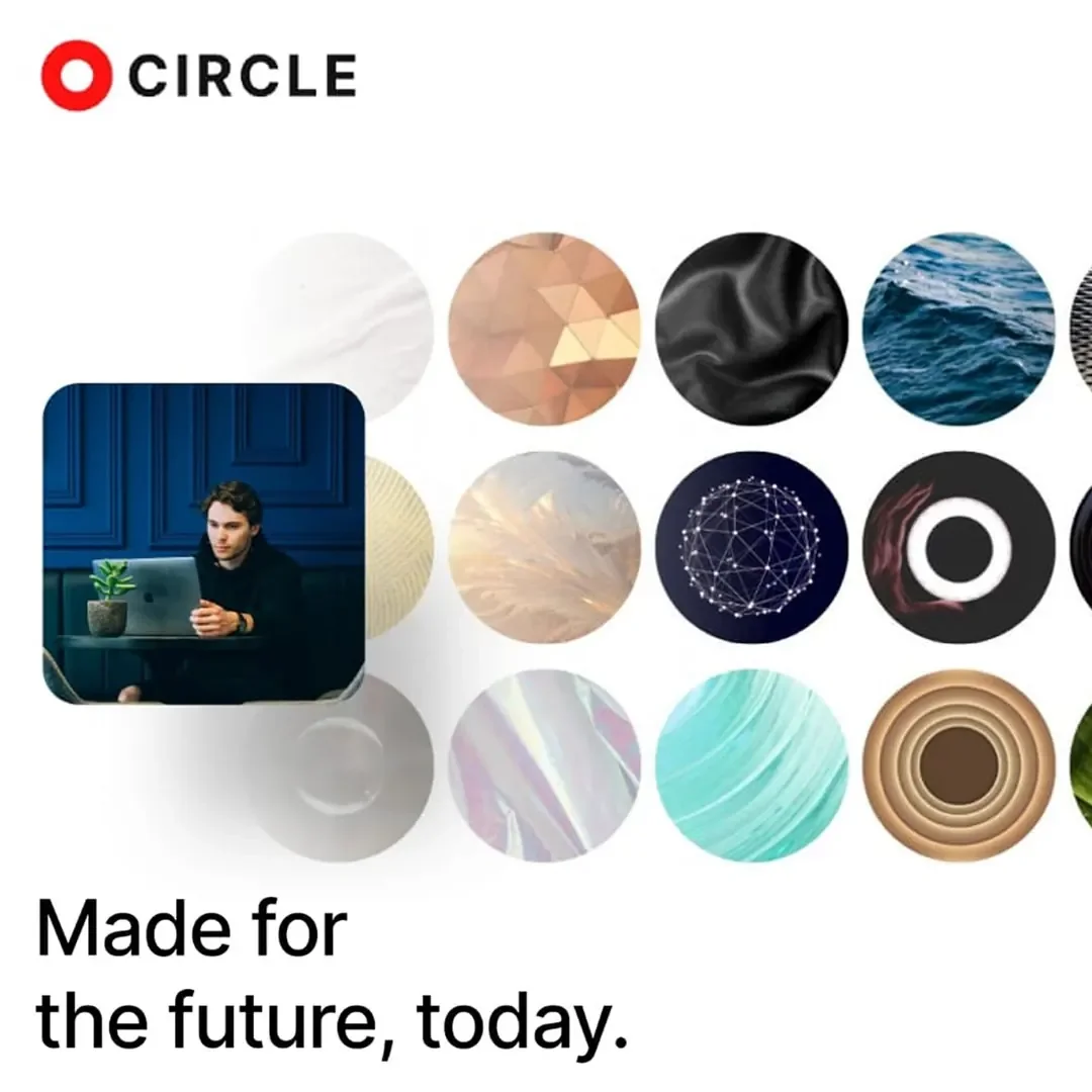 Circle landing page: Made for the future, today