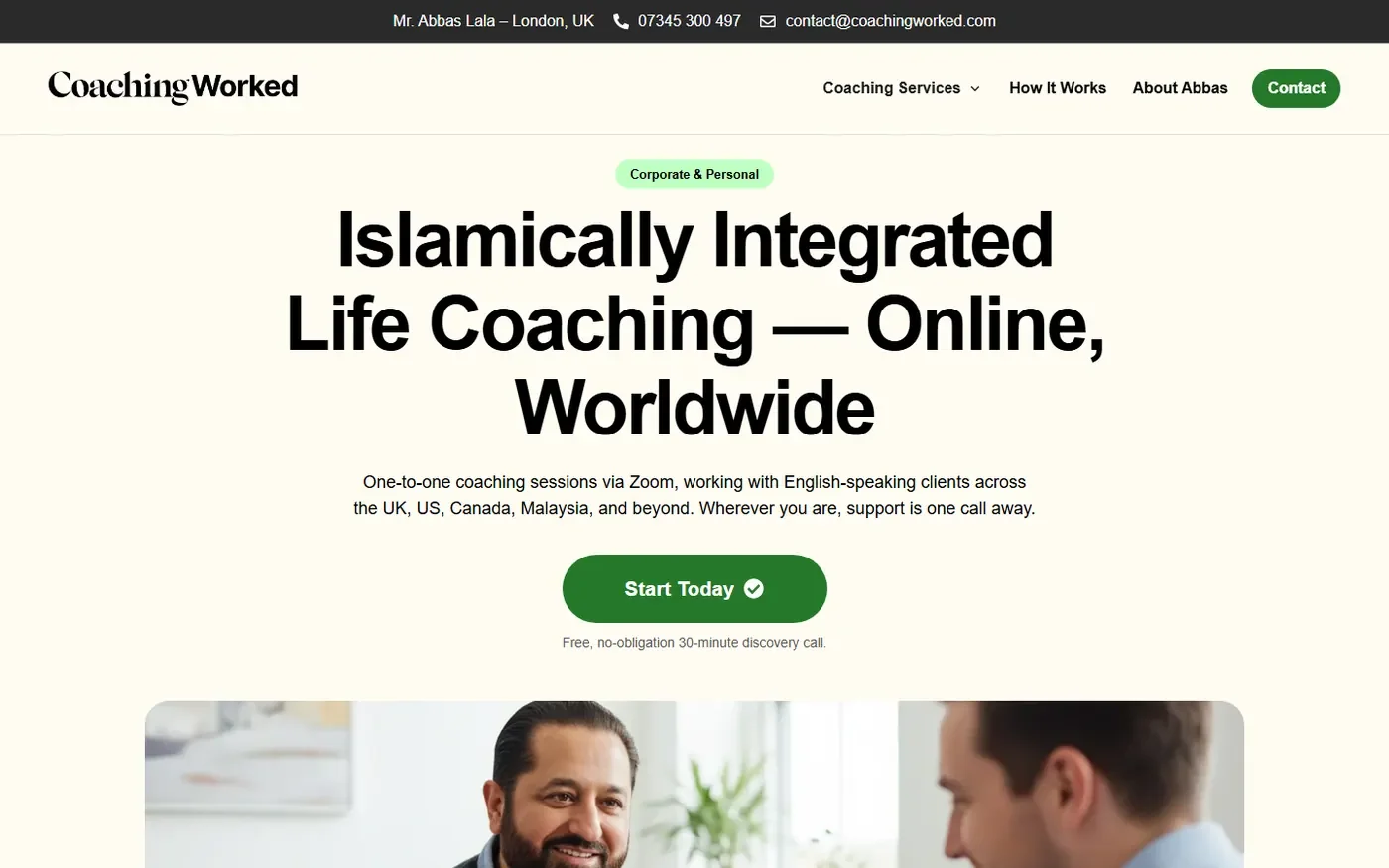 CoachingWorked website home page