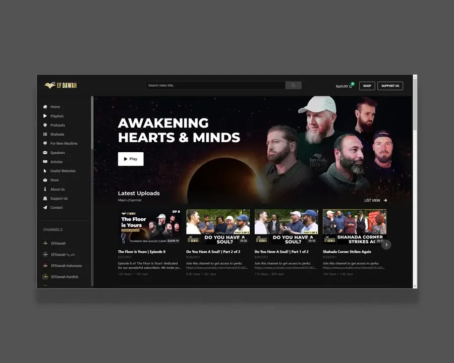 EF Dawah website: Awakening hearts and minds