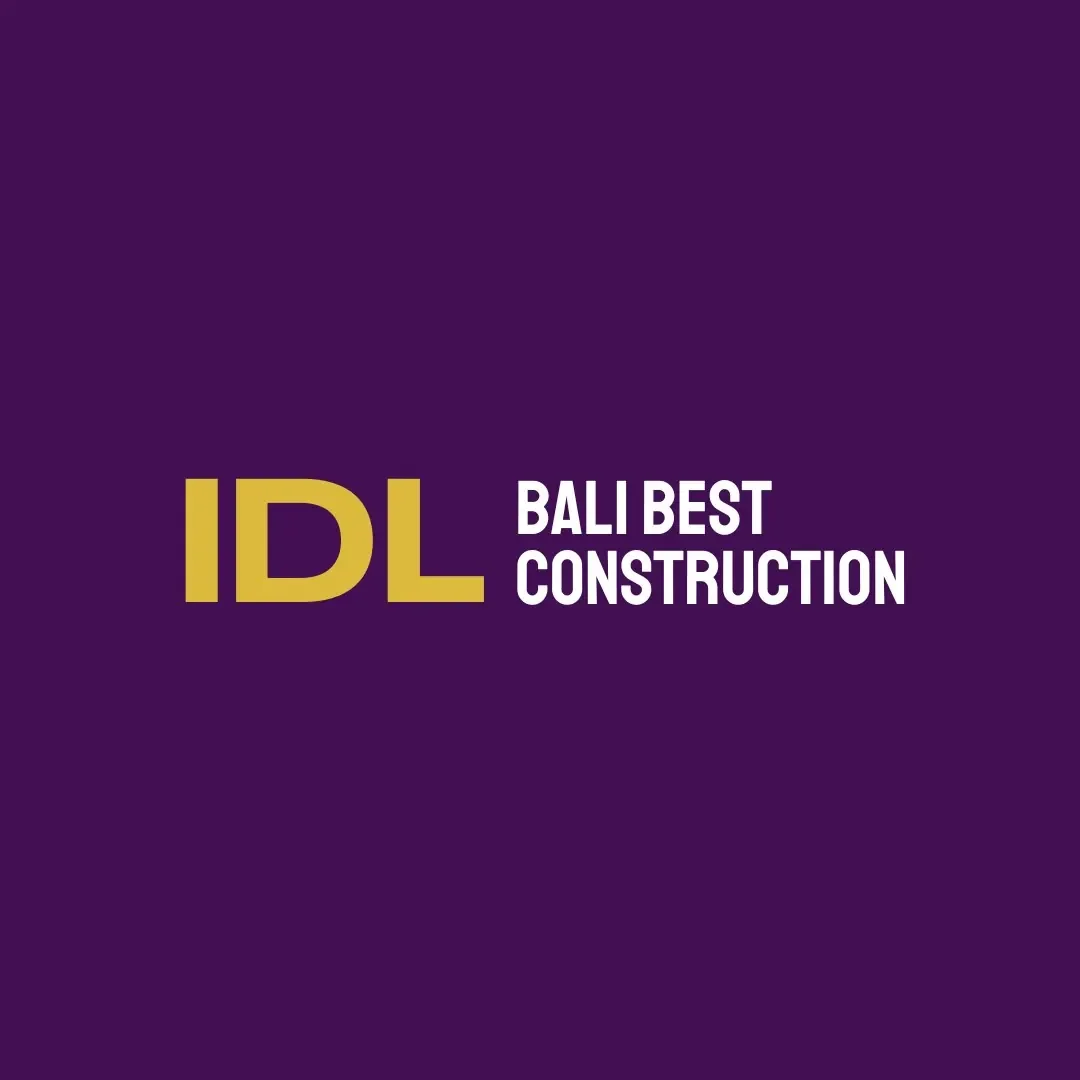 IDL Bali Best Construction logo in gold on purple