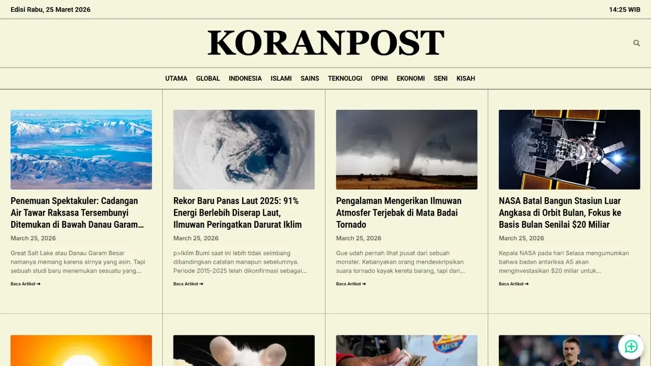 KoranPost news home page