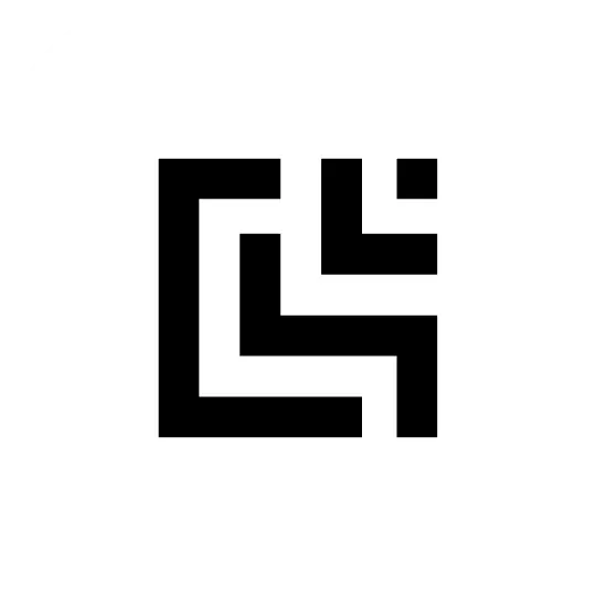 Links logo, a black square mark