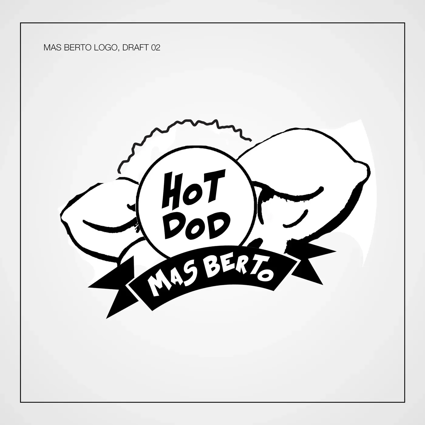 Mas Berto hot dog logo, draft 02