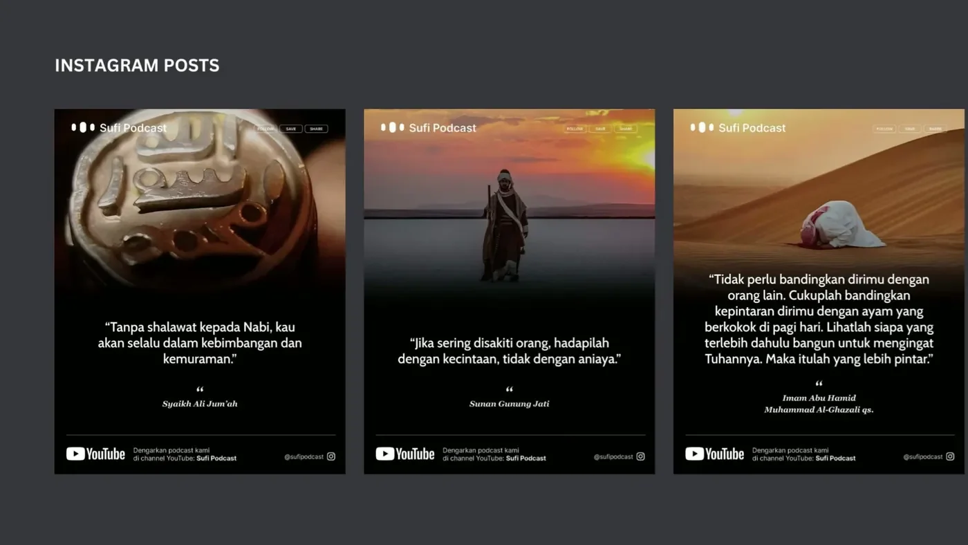 SufiPodcast Instagram quote posts