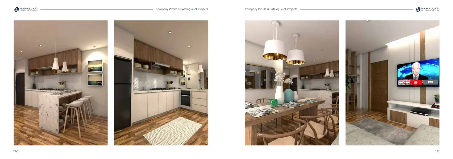 Project spreads on a fixed grid. Photography: Mahallati