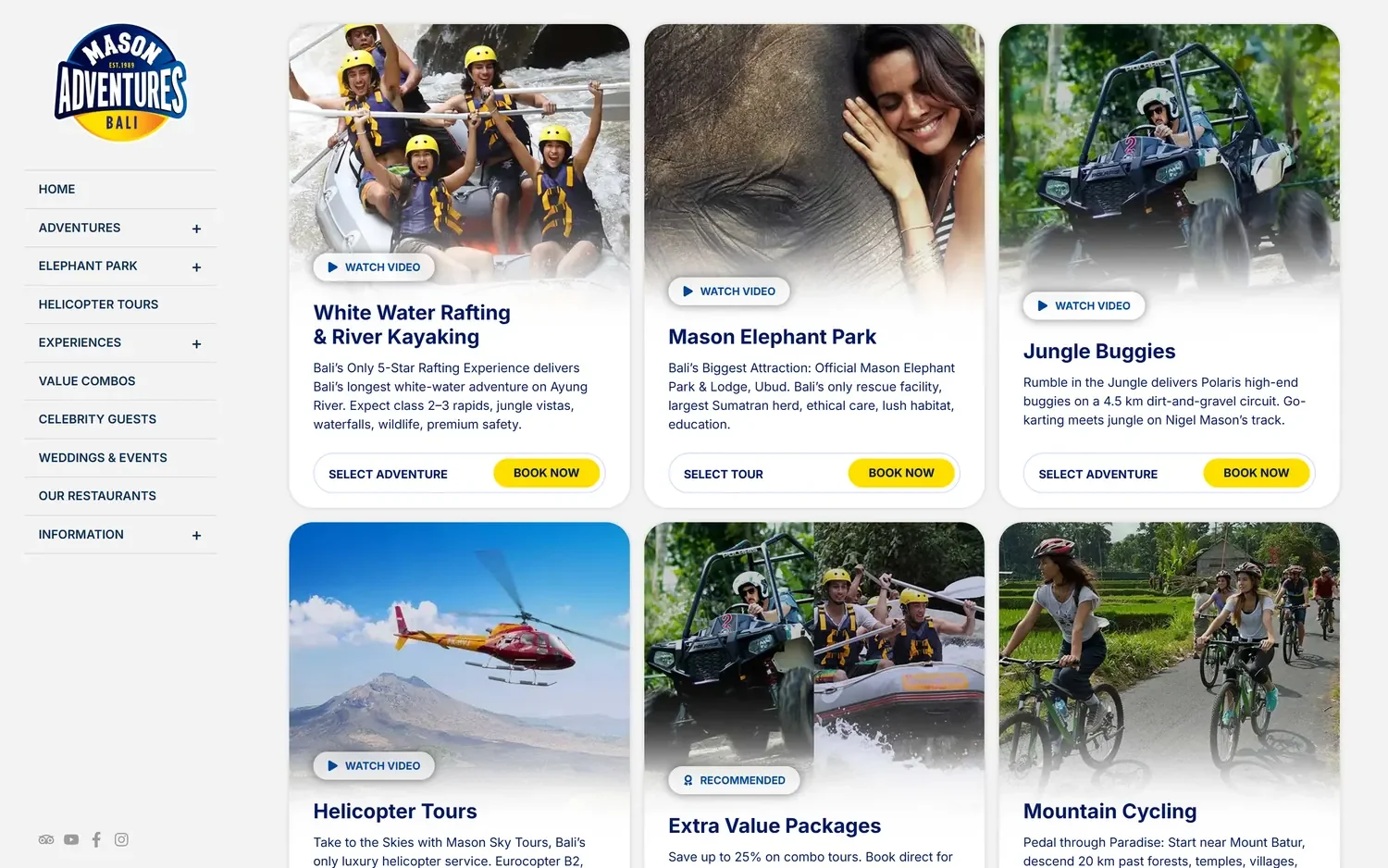 masonadventures.com, home page